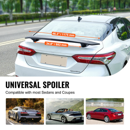 GT Wing Car Spoiler, 46.3 inch Universal Spoiler, Compatible with most Sedans and Coupes, High Strength ABS Material, Car Rear Spoiler Wing, Racing Spoiler BGW/JDM Drift Glossy Black image 8