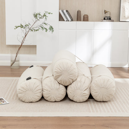 Adjustable Floor Sofa, Corduroy Lazy Sofa with Adjustable Straps for Versatile Configurations, Multi-Person Leisure Chair, Suitable for Living Room, Bedroom and More image 10