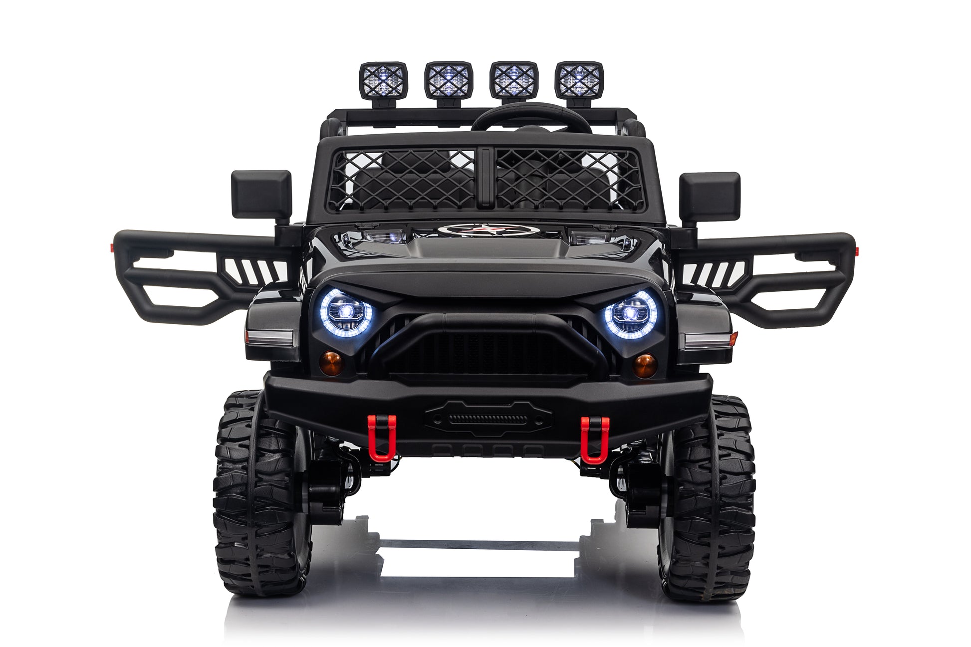 24V7Ah 2 Seater Ride on Jeep, Motor: 4WD × 550, 4-EVA Wheel Ride on Toys for Big Kids with Remote Control, LED Lights & Music, Suspension Spring - Ages 3+ image 2