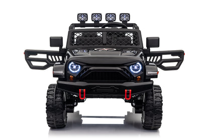 24V7Ah 2 Seater Ride on Jeep, Motor: 4WD × 550, 4-EVA Wheel Ride on Toys for Big Kids with Remote Control, LED Lights & Music, Suspension Spring - Ages 3+ image 2