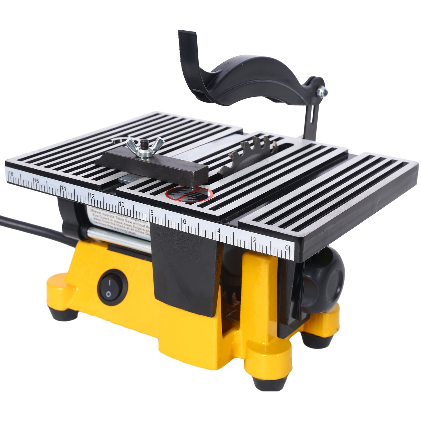 4" 90W Mini Table Saw Top Cut Off Miter Saw Multifunctional Desktop Saws w/ 3 Blades for Precision Cut Metal Wood Frame Molding image 7