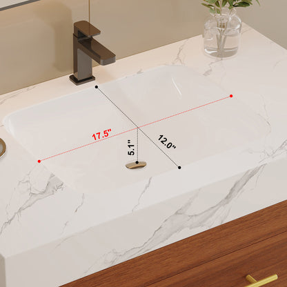 29.9" Modern Free-standing Bathroom Vanity with Sintered Stone Top Ceramic Undermount Sink & Bottom Shelf for Small Bathrooms, Apartment image 10