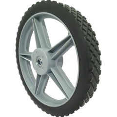 12" Spoked Plastic Wheel and Tire,  Universal Replacement Wheel for Lawn Mowers and DIY Trolley Wagon Cart 10 Pack