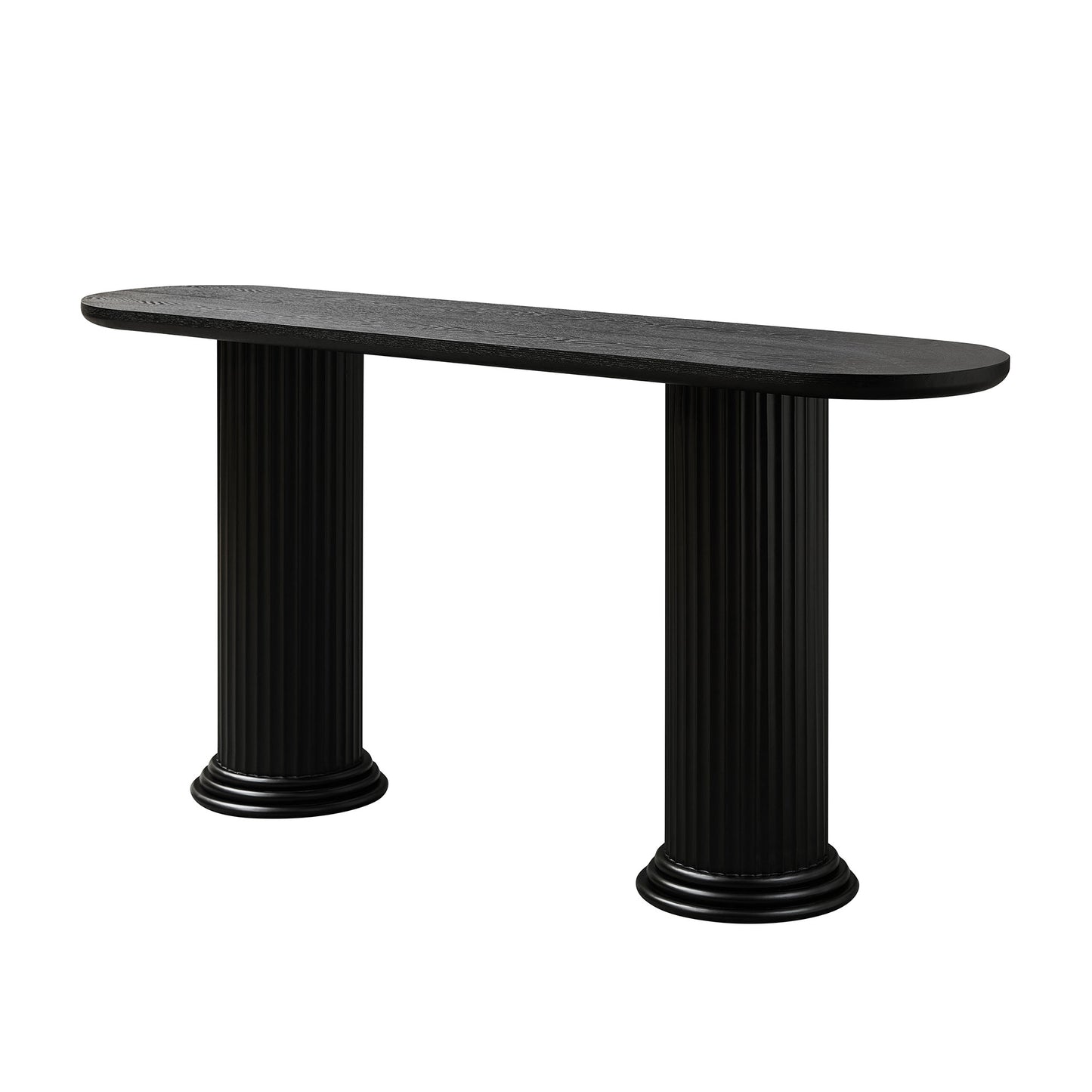 62.99 inch Modern Design Console Table with Roman-style Legs,MDF Entryway Table with Wood Venner for Living Room,Hallway image 2