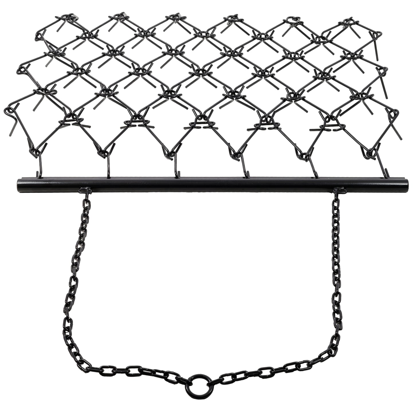 5FTX4.5FT Heavy-Duty Steel Drag Harrow,Field Leveling Chain Rake,Compatible with ATV UTV Compact Utility Tractors,Black Coated Durable Construction image 5