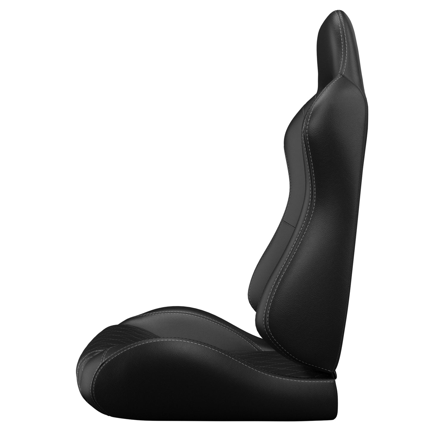 2PC Universal Racing Seats Stitch PVC Leather Reclinable Carbon Look Leather Back With Adjustor Slider(Not Including Seat Bracket) 1 box of 2 pieces image 7