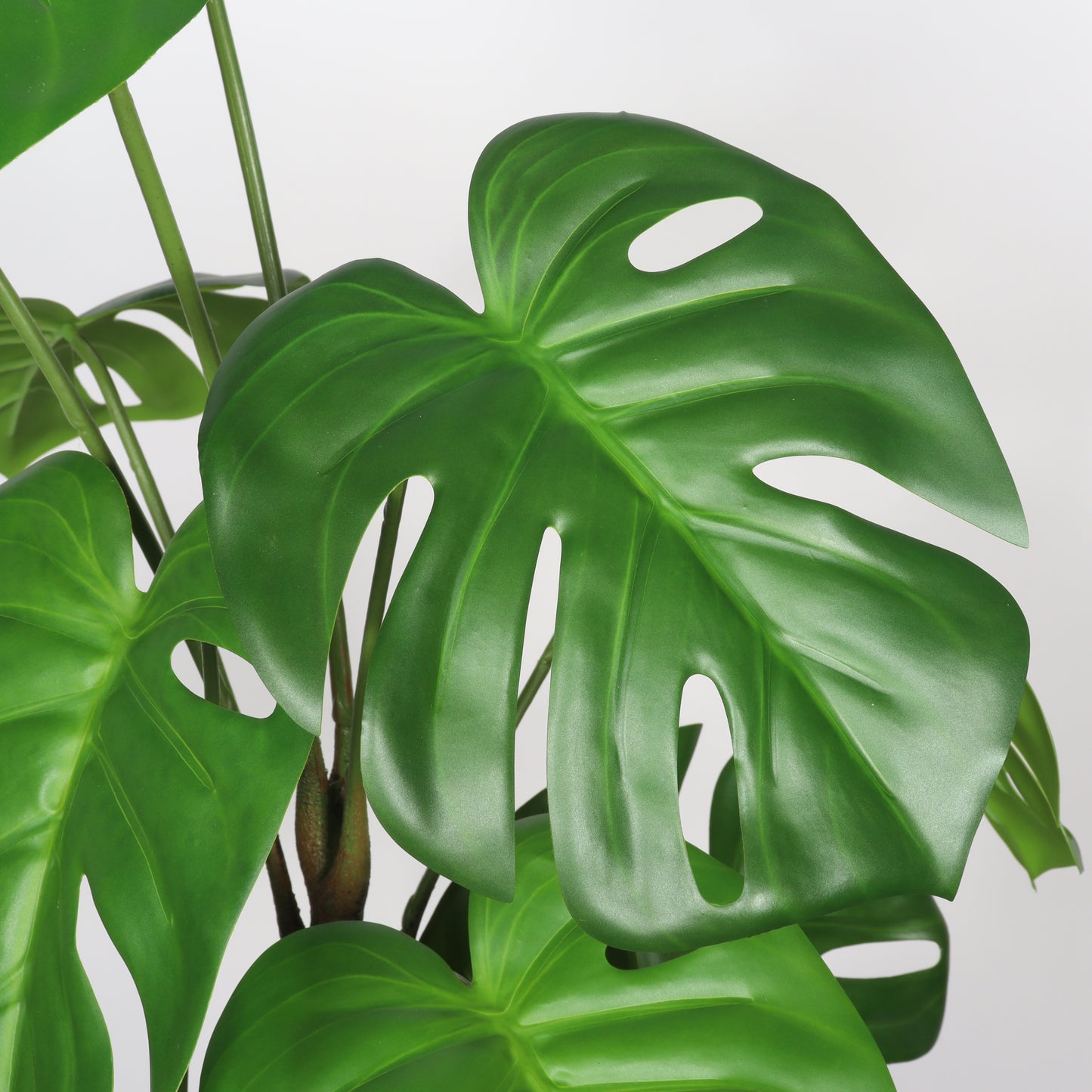 30'' Artificial Monstera Deliciosa Plant with White Pot, 2 pcs / set image 8