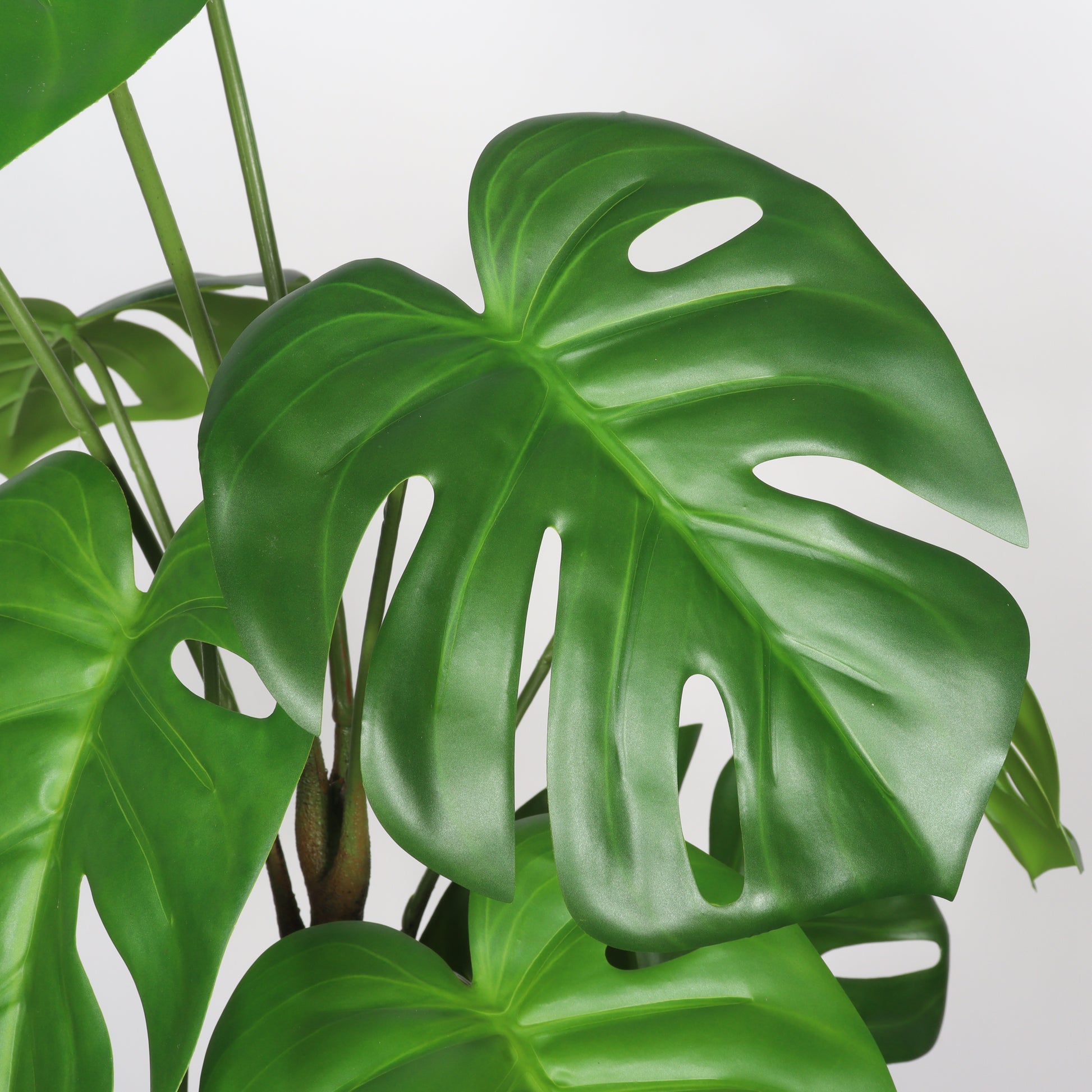 30'' Artificial Monstera Deliciosa Plant with White Pot, 2 pcs / set image 8