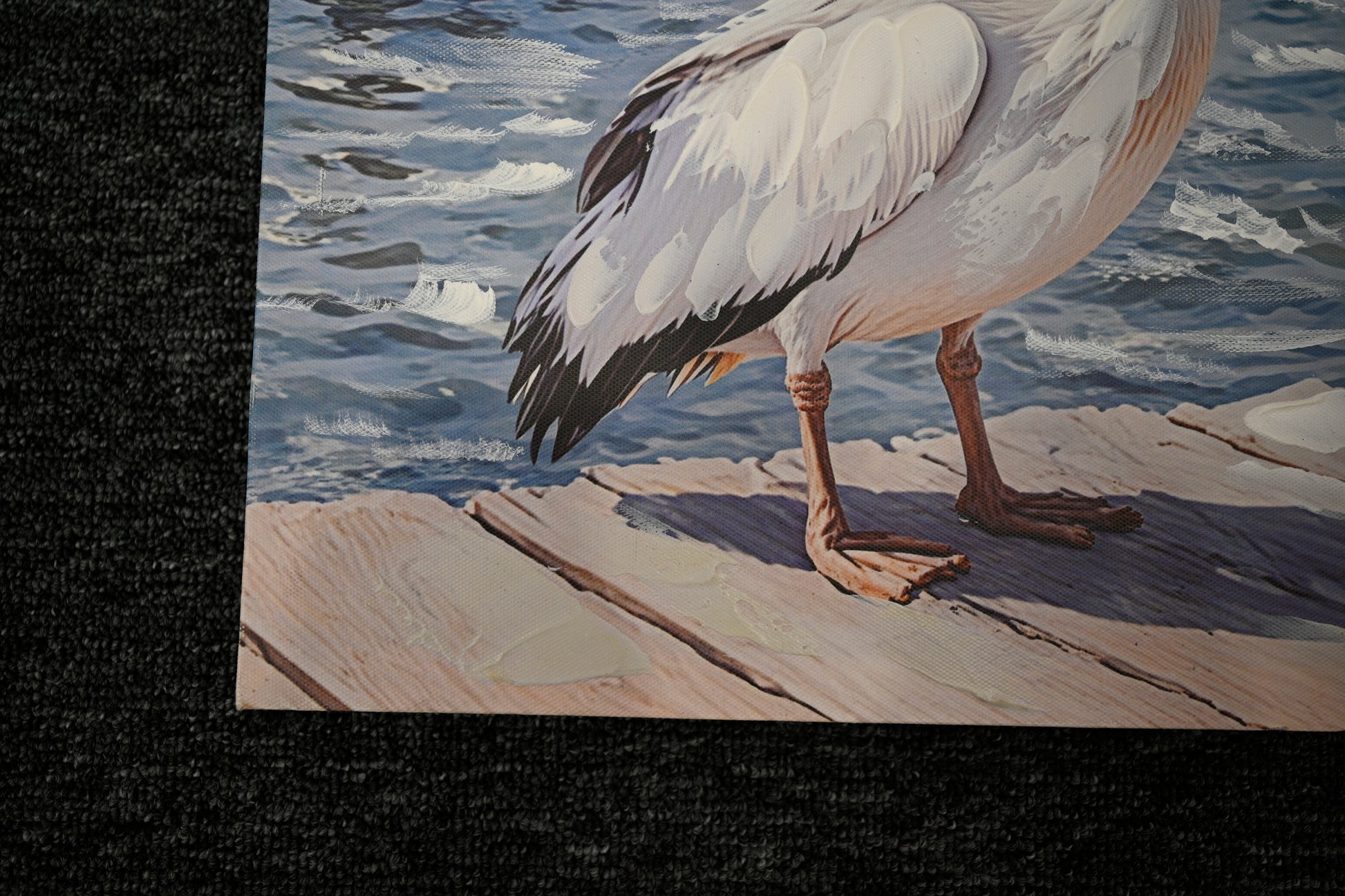 Beach Wall Art - Large Blue Ocean Seagull Canvas Pictures for Living Room Aesthetic Beach Birds Painting Prints Modern Coastal Seascape Artwork Wall Art for Bedroom Decoration 22" X 44" image 6