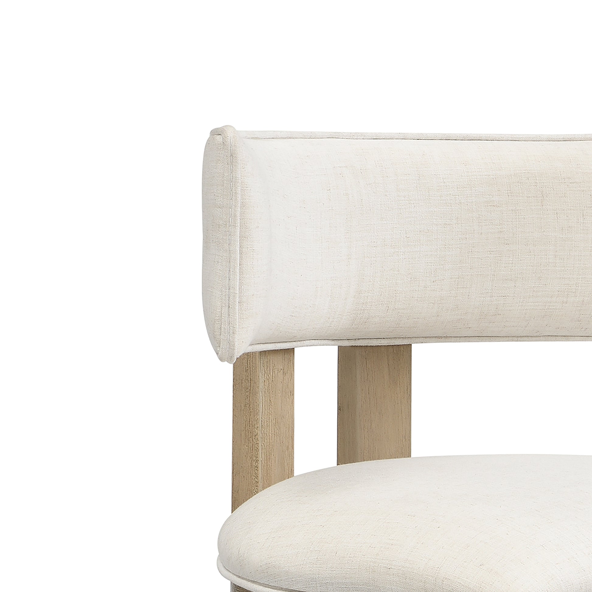 26" Counter Height Bar Stool, Upholstered Counter Stools (Set of 2)-Light Ash+beige image 7