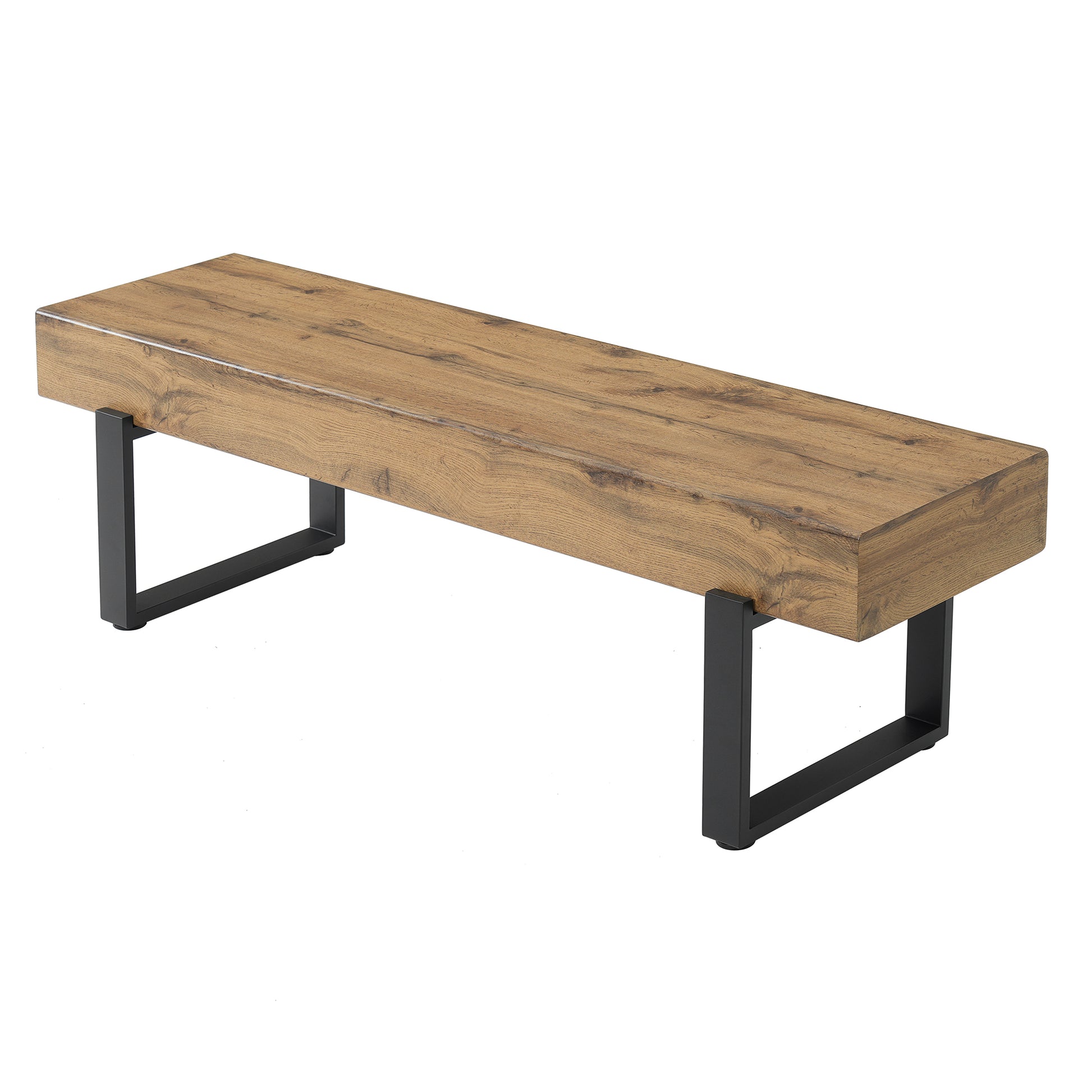59" Wood Bench for Bedroom End of Bed, Farmhouse Indoor Kitchen Table Benches,Versatile Modern Shoe Bench for Entryway, Natural image 8