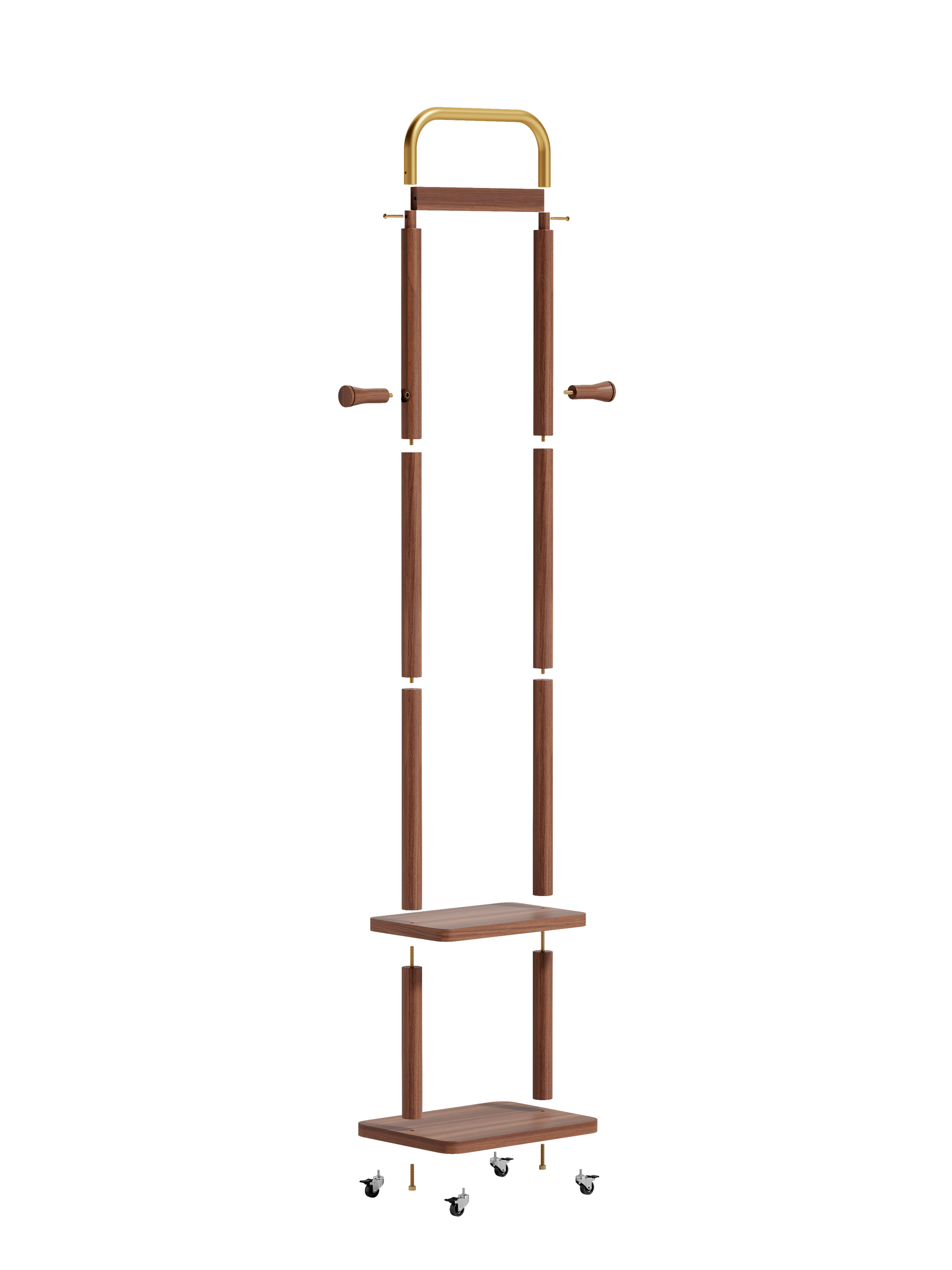 Coat Racks solid wood hanger 15.7* 11.8*71in Solid environmental protection easy to assemble beautiful can be placed in the bedroom/entrance/living room (Walnut) image 12