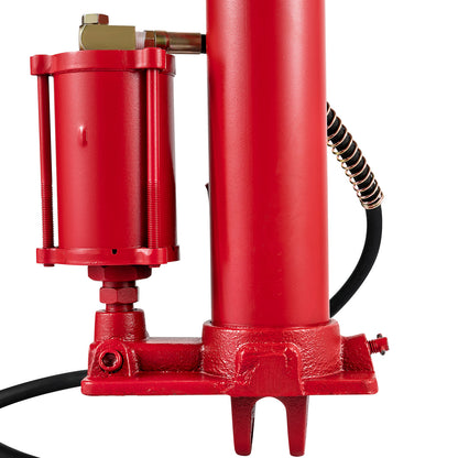 Hydraulic/Pneumatic Long Ram Jack, 8 Tons/17363 lbs Capacity, with Single Piston Pump and Clevis Base, Manual Cherry Picker w/Handle, for Garage/Shop Cranes, Engine Lift Hoist, Red image 9