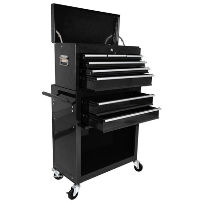 High Capacity Rolling Tool Chest with Wheels and Drawers, 8-Drawer Tool Storage Cabinet--BLACK image 5