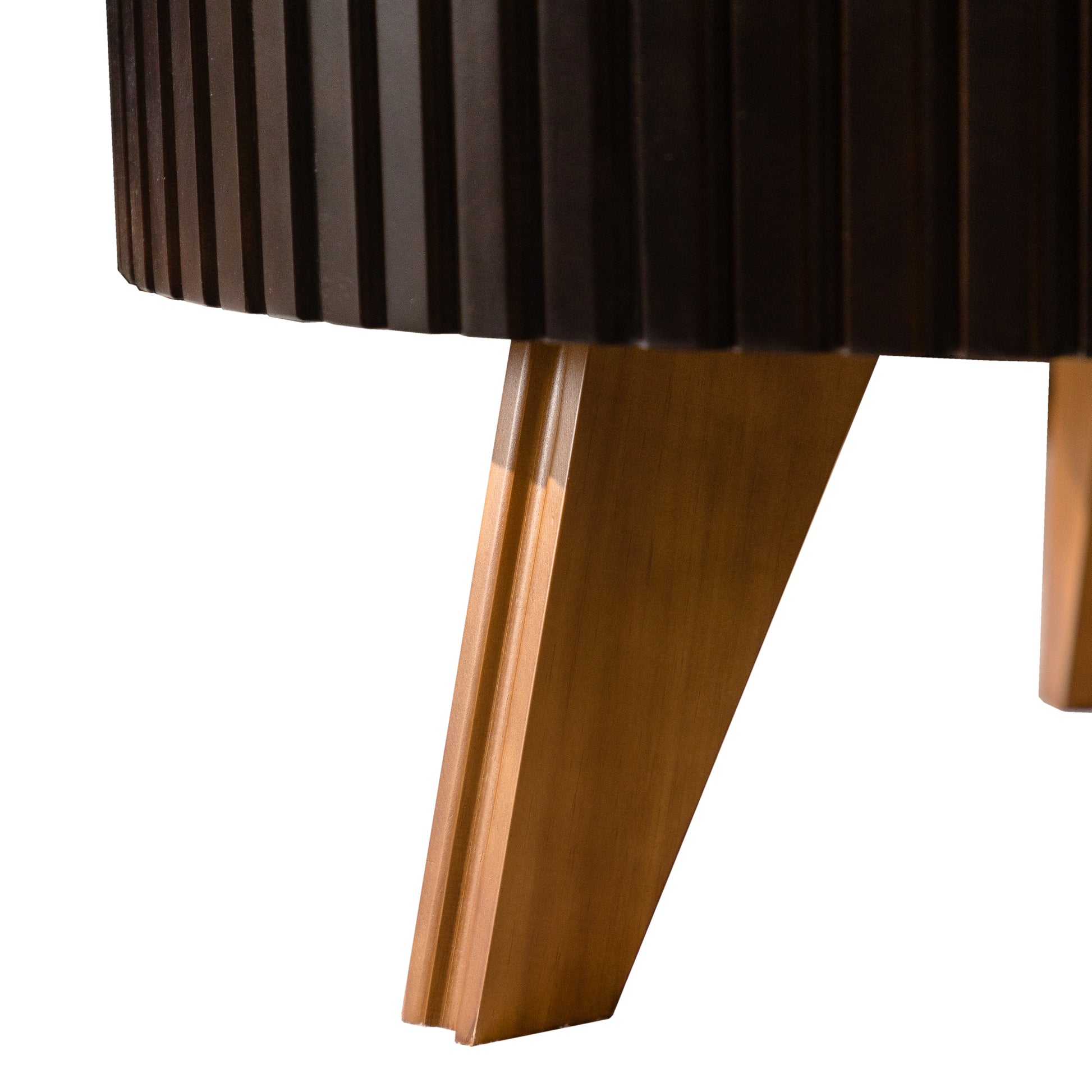 31.5" Retro Round Coffee Table with Storage Space, Suitable for Living Room and Office, Brown image 12