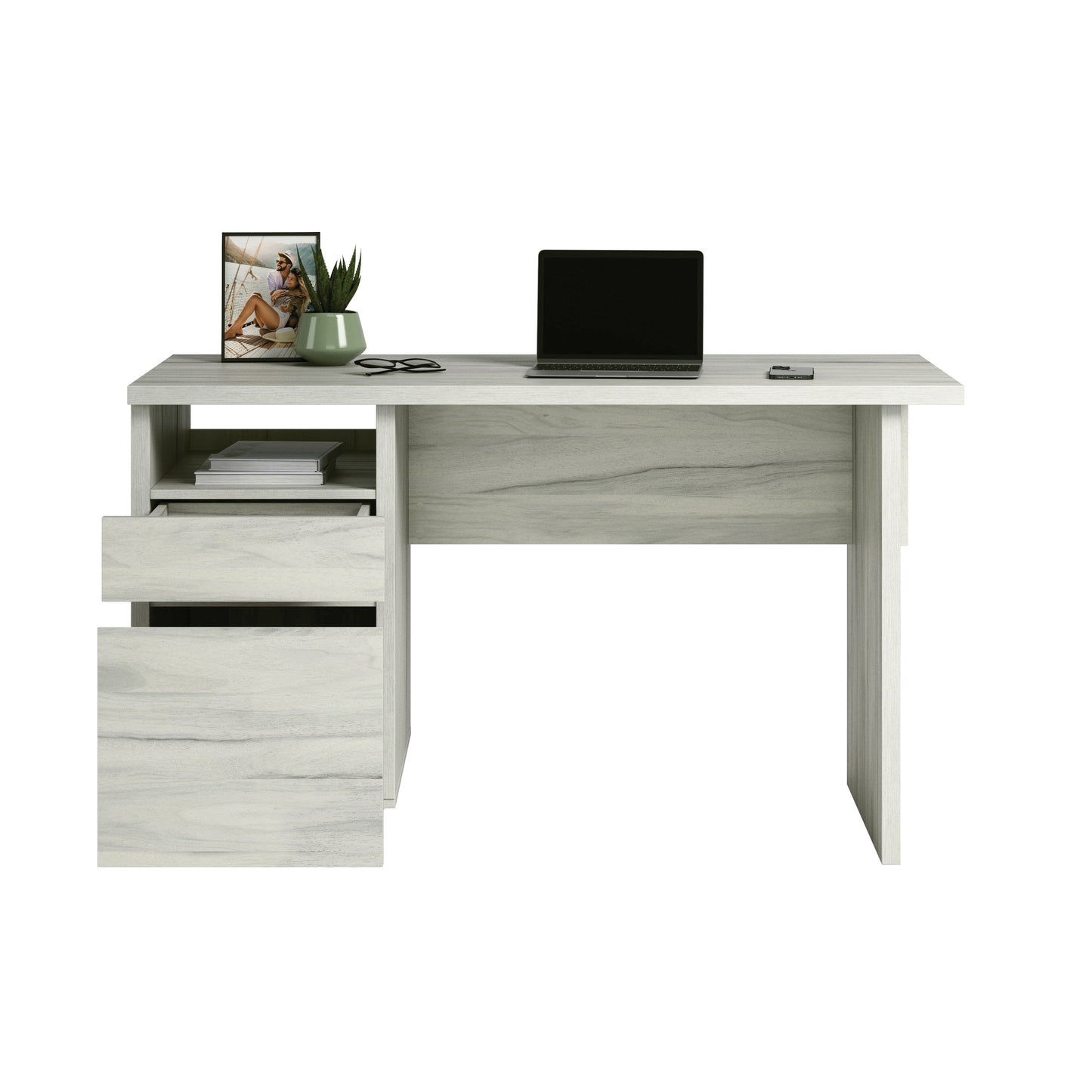 Desk with File Drawer, White finish image 8