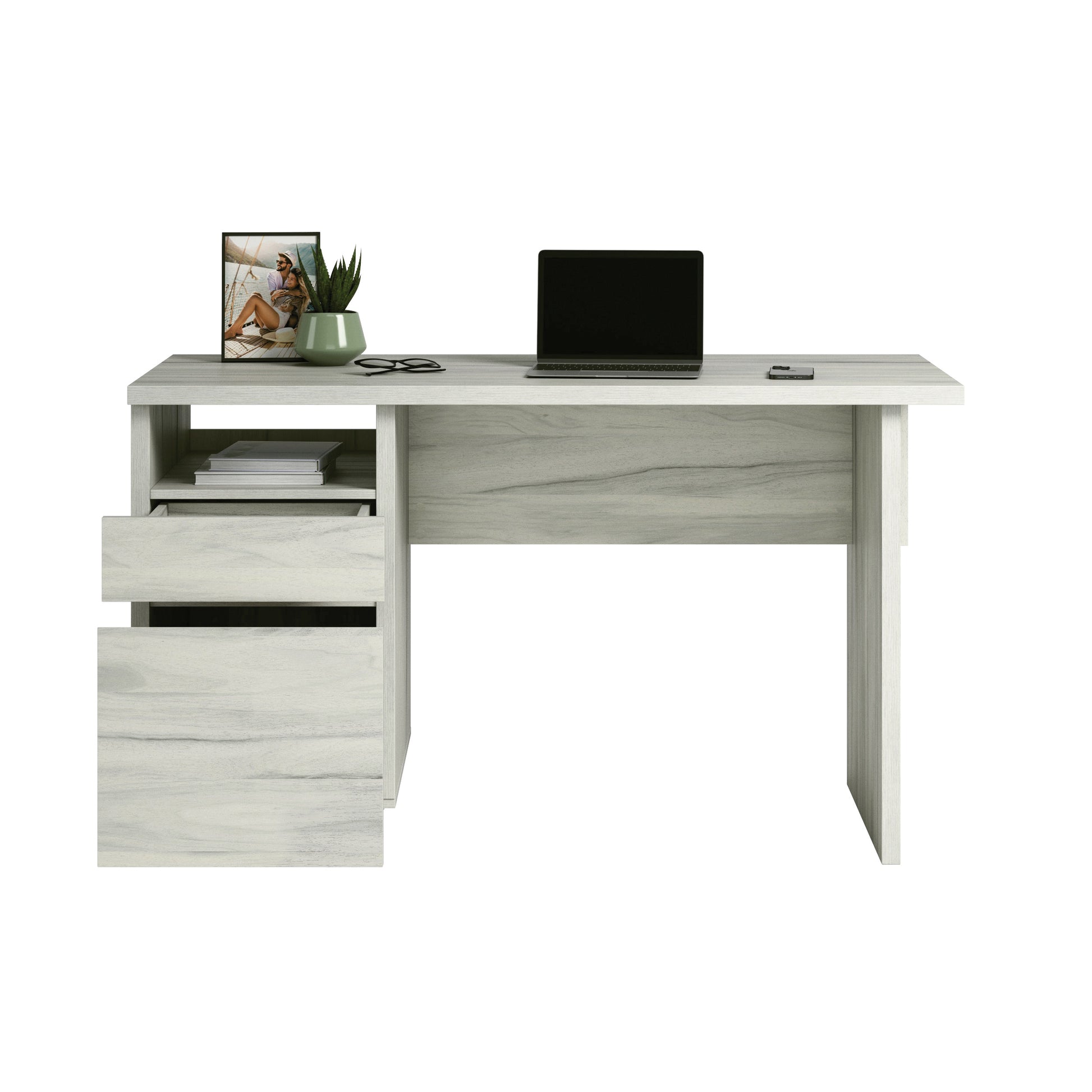 Desk with File Drawer, White finish image 8