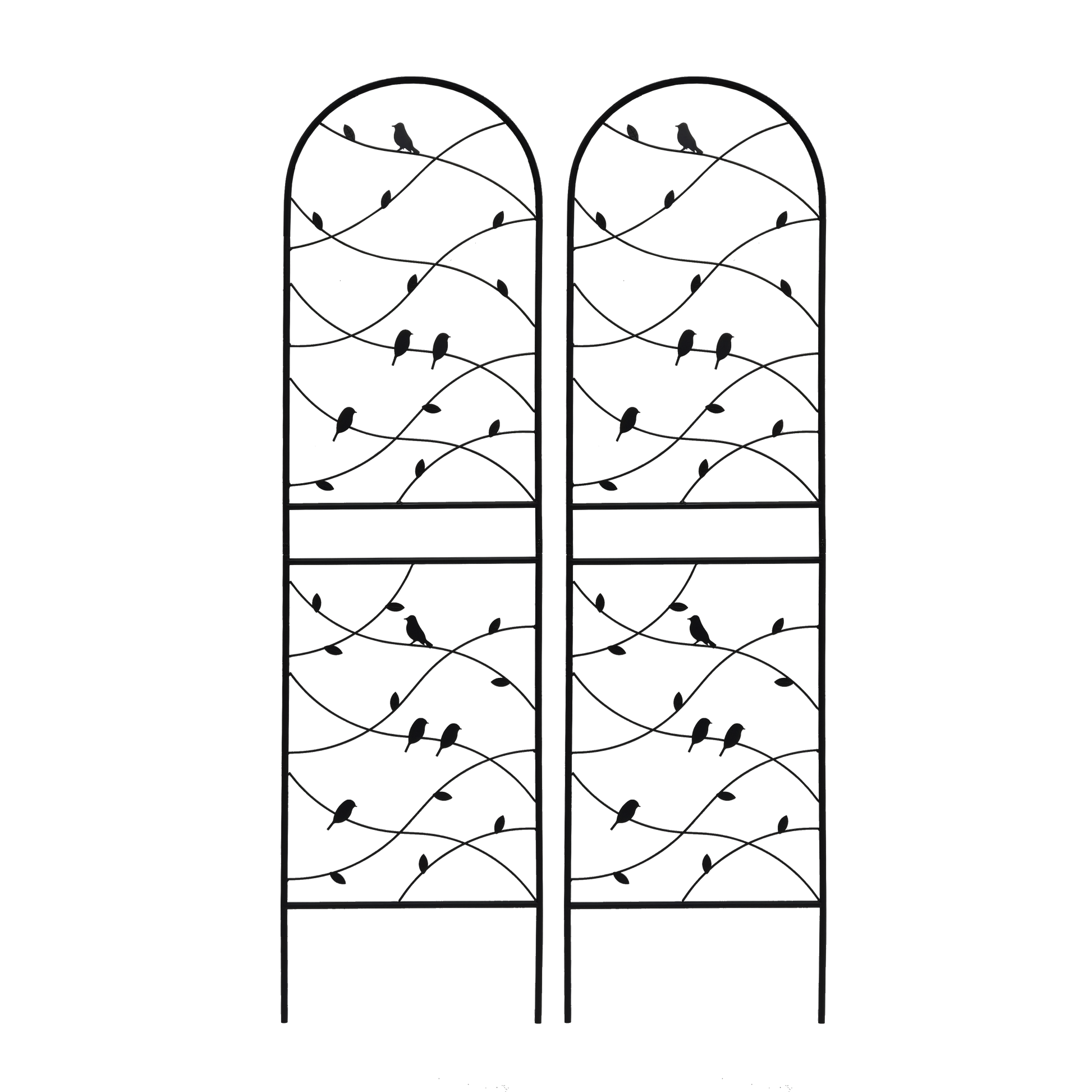 4 Pack Metal Garden Trellis 71" x 19.7" Rustproof Trellis for Climbing Plants Outdoor Flower Support Bird Deco Black image 11