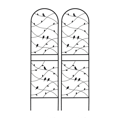 4 Pack Metal Garden Trellis 71" x 19.7" Rustproof Trellis for Climbing Plants Outdoor Flower Support Bird Deco Black image 11