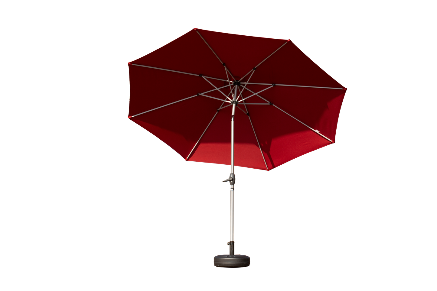 10FT Patio Umbrella, Outdoor Table Umbrella with Push Button Tilt and Crank, UV Protection Waterproof Market Sun Umbrella with 8 Sturdy Ribs for Garden, Deck, Backyard, Pool (Brick red) image 1