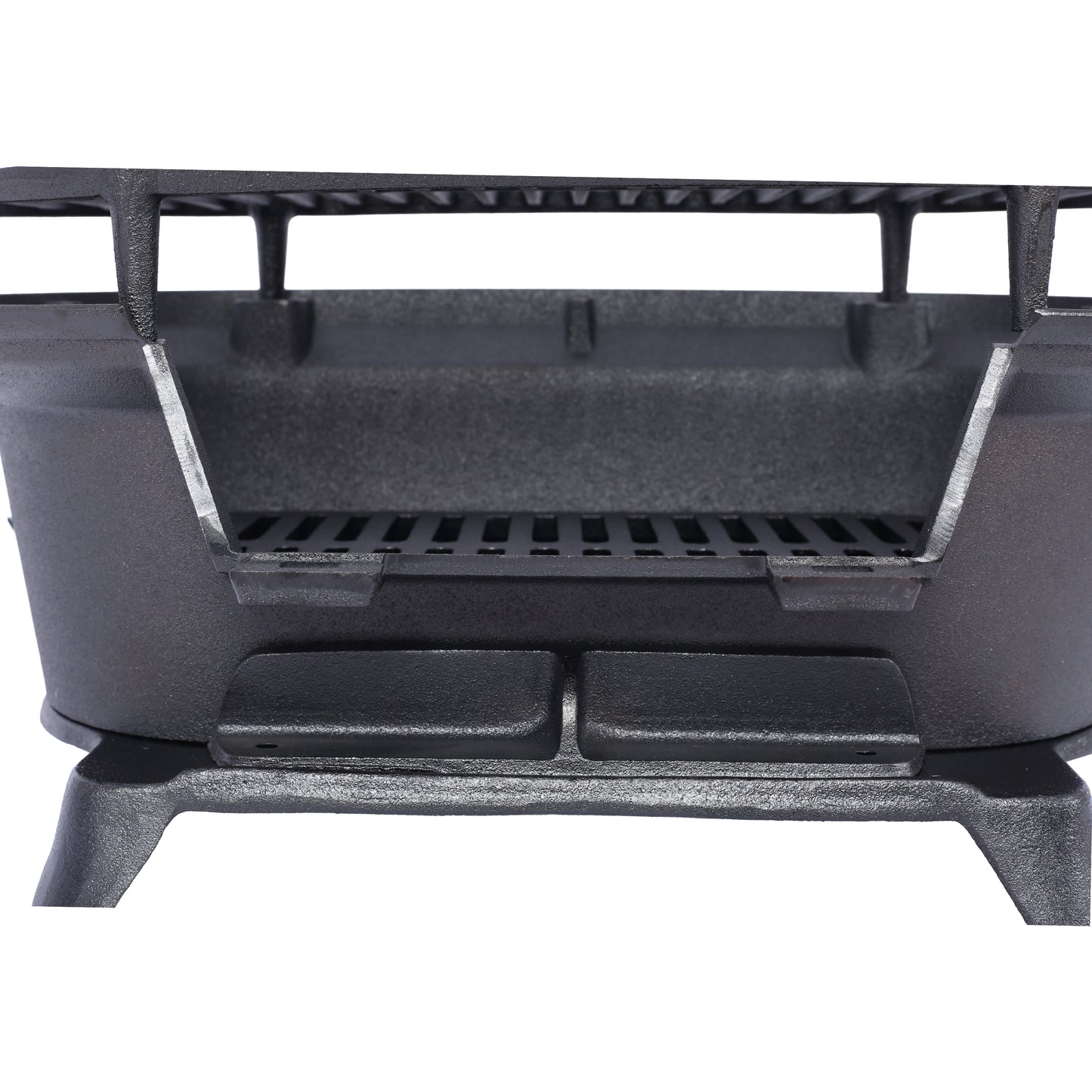 Oval Cast Iron Grill Outdoor, Portable Charcoal Grill and Tabletop Cast Iron Skillet - 100% Cast Iron, Durable, Small Charcoal Grill, Camping Stove, Hibachi Grill image 12