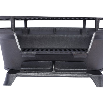 Oval Cast Iron Grill Outdoor, Portable Charcoal Grill and Tabletop Cast Iron Skillet - 100% Cast Iron, Durable, Small Charcoal Grill, Camping Stove, Hibachi Grill image 12