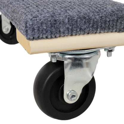 2 Pack Heavy Duty Moving Dolly Set, Grey Non-Slip Carpet Surface with 4 PP Swivel Casters Each, 2000 LBS Total Load Capacity Per Pair Multi-Purpose Furniture Transport Cart image 8