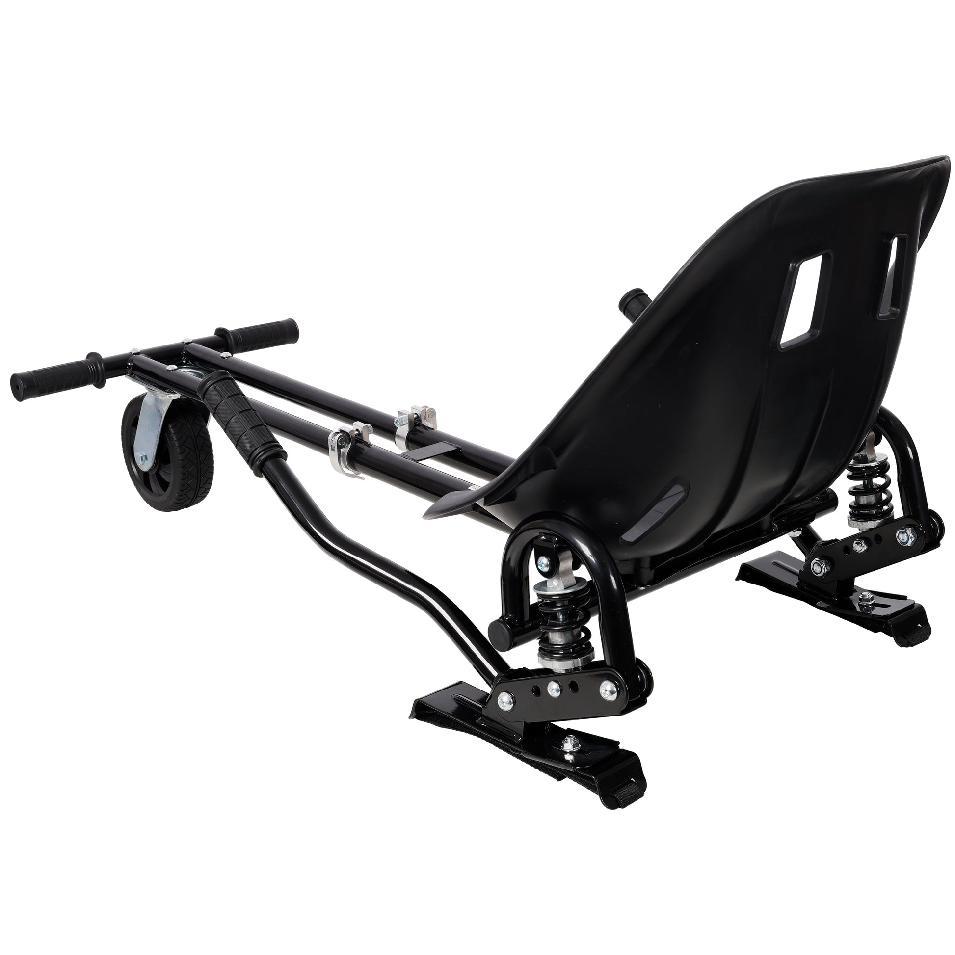 Hoverboard Seat Attachment Go-Kart,Fits 6.5" 8"10" Hoverboards, Heavy Duty Dual Pole & Dual Shock Absorber,Sturdy Adjustable Off-Road Frame,Hover Cart for Family Fun,not include Hoverboard,Black image 5