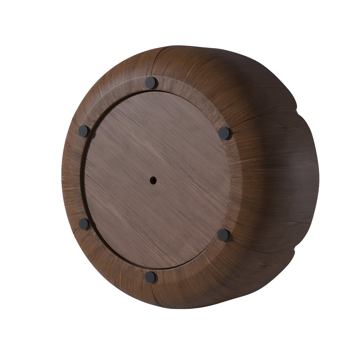 35.63" Round Outdoor Indoor Coffee Table, Modern Wood Grain Drum Center Table, Sturdy MGO (Magnesium Oxide) Waterproof, No-Assembly Table for Patio, Garden, Backyard, Living Room (Brown) image 11