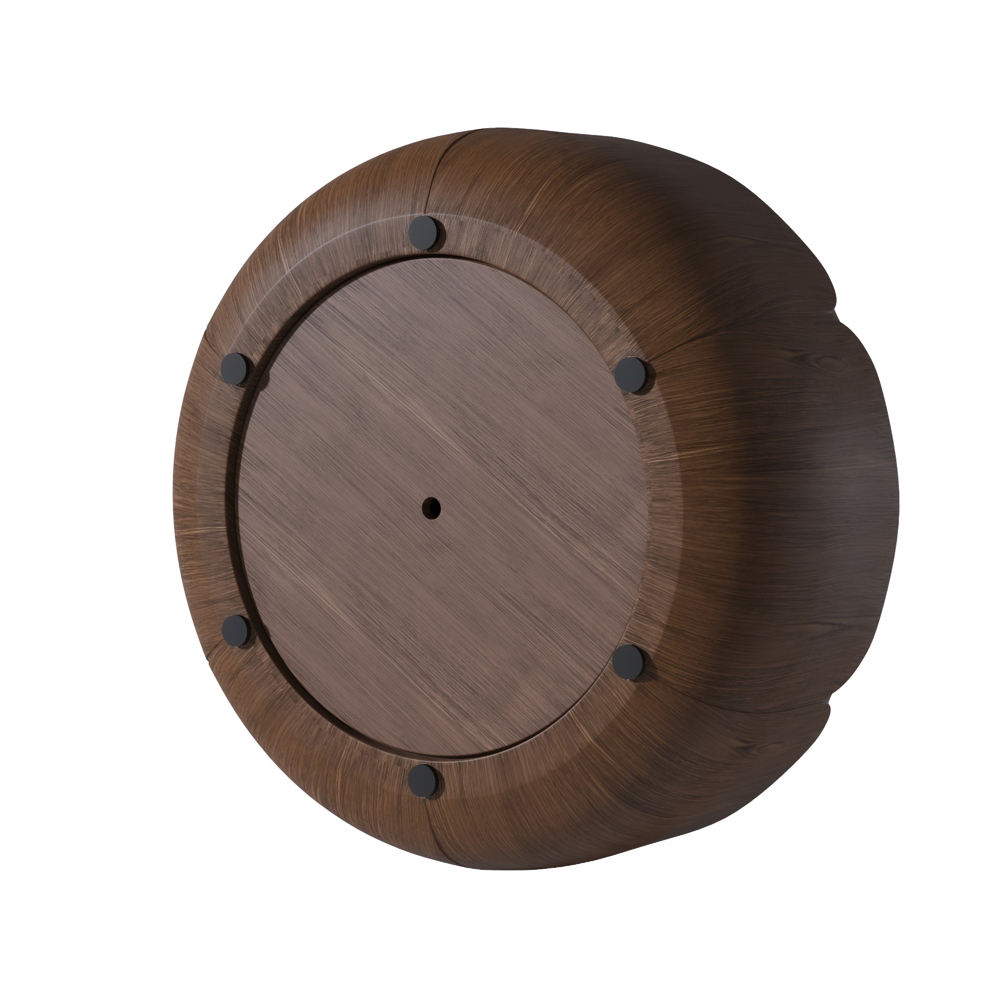 35.63" Round Outdoor Indoor Coffee Table, Modern Wood Grain Drum Center Table, Sturdy MGO (Magnesium Oxide) Waterproof, No-Assembly Table for Patio, Garden, Backyard, Living Room (Brown) image 11