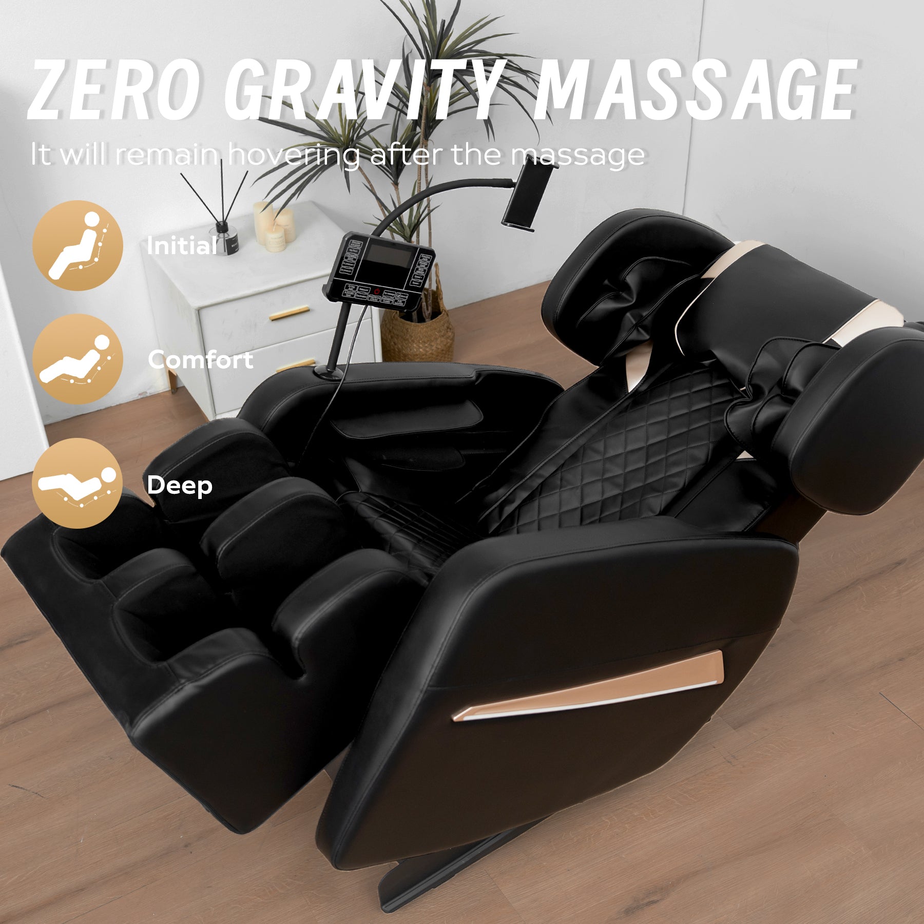 Massage Chair Recliner with Zero Gravity with Full Body Air Pressure image 7