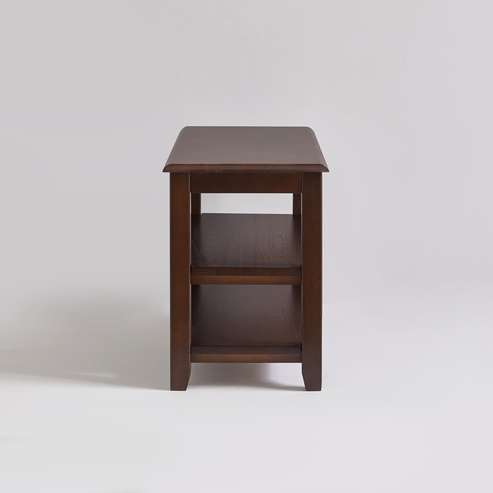 2-Tier Solid Wood Shoe Bench, Entryway Shoe Rack with Storage Shelves, Hallway Seat Bench for Shoes image 12