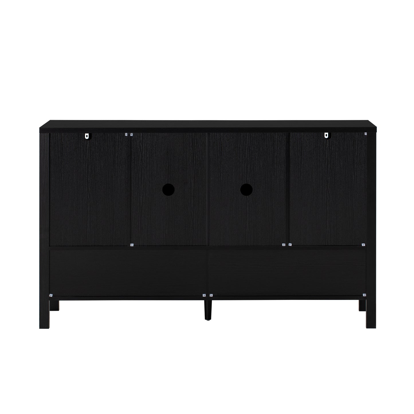 U_STYLE 55.1''Storage Sideboard with 4-Doors,Multi Functional Buffet with Open Shelf and 2-Tiers Adjustable Shelves,Modern Cabinet with Double Hooks,Suitable for Living Room, Hallway, Dining,Office. image 8