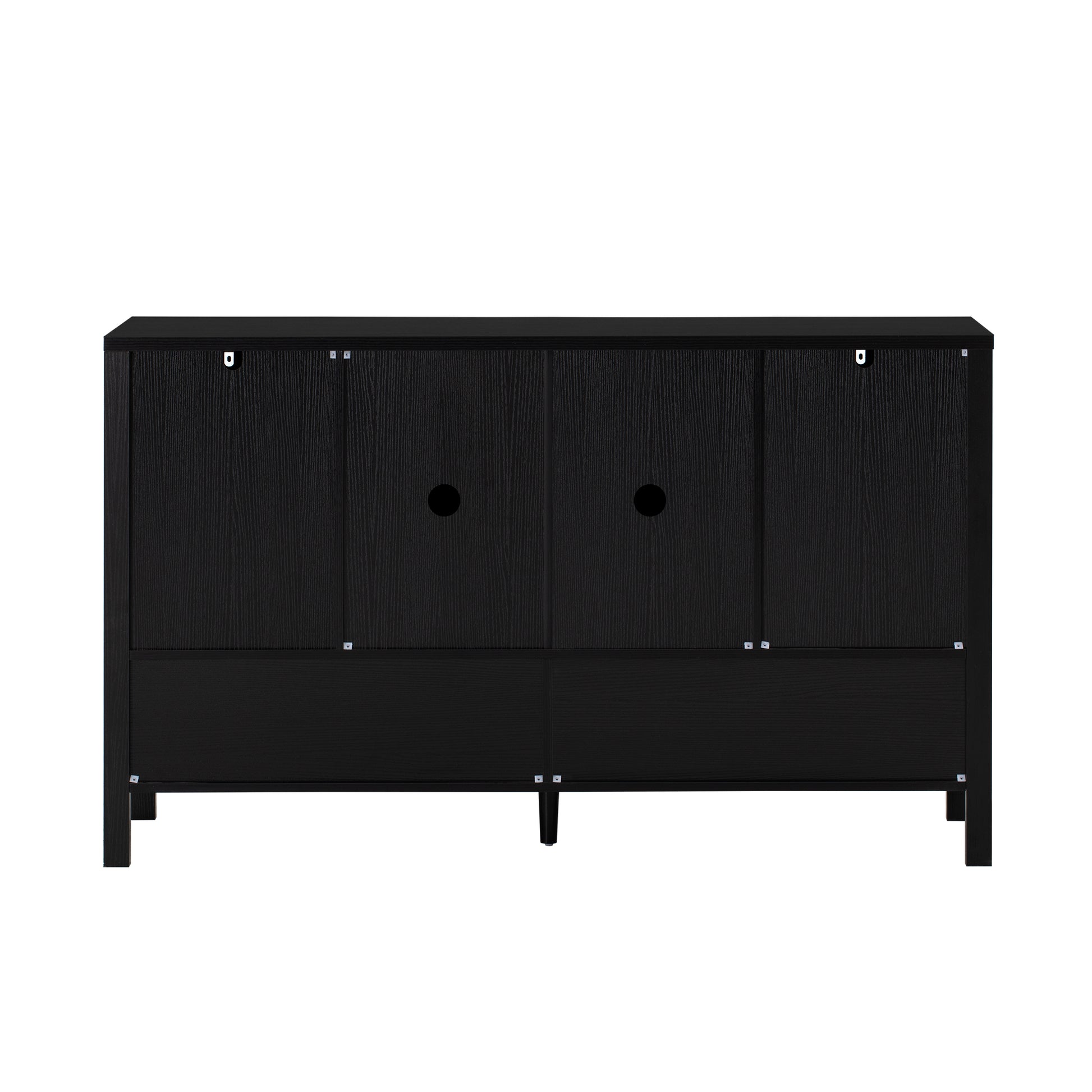 U_STYLE 55.1''Storage Sideboard with 4-Doors,Multi Functional Buffet with Open Shelf and 2-Tiers Adjustable Shelves,Modern Cabinet with Double Hooks,Suitable for Living Room, Hallway, Dining,Office. image 8