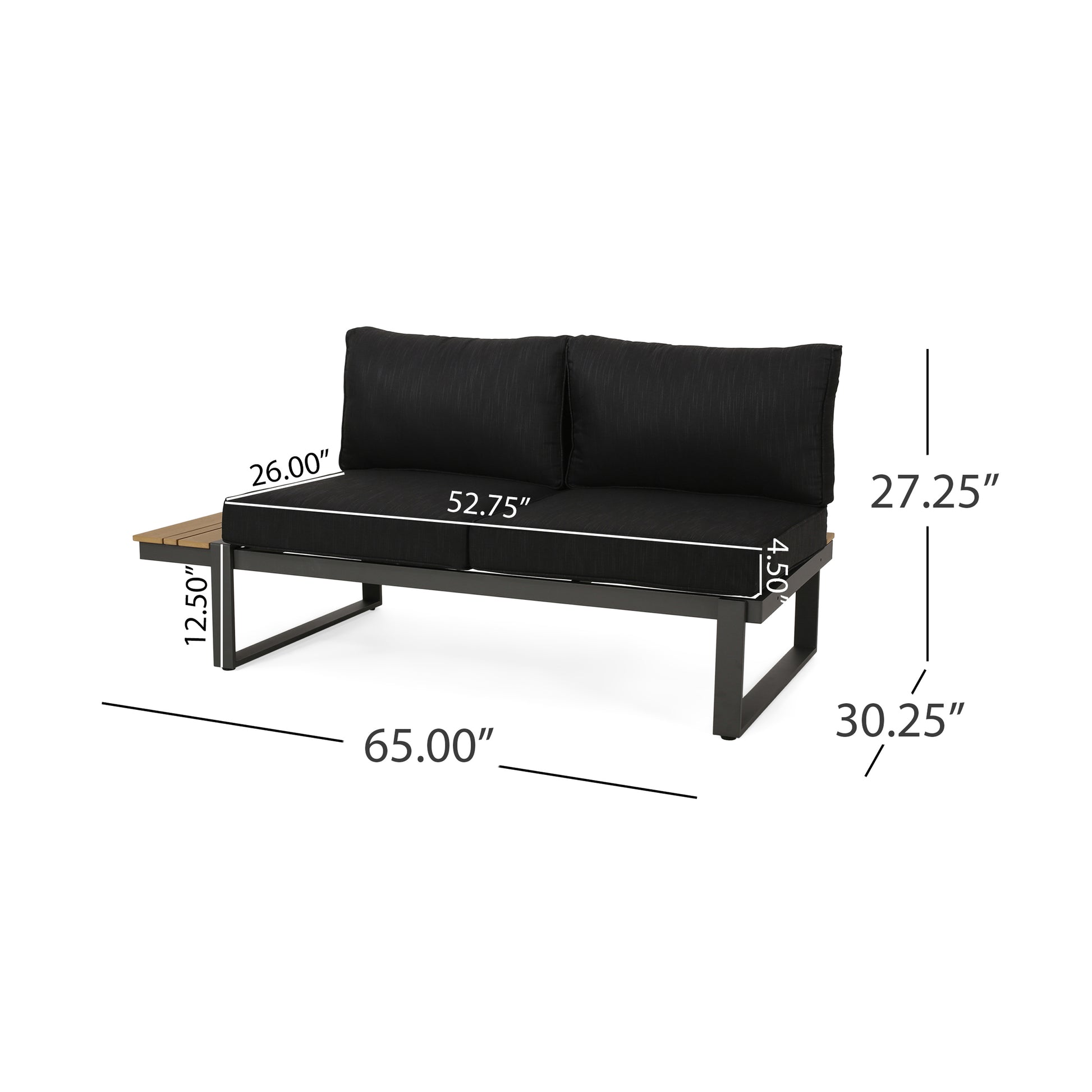 Sterling V-Shaped Outdoor Aluminum 5 Seater Sofa Set with Cushions image 7