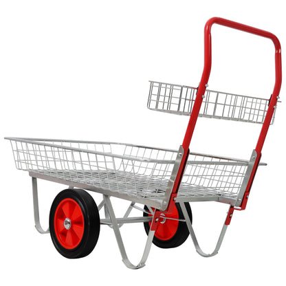 Garden Centre Trolley Heavy Duty Garden Utility Cart with Wheels, Rolling Storage Trolley for Outdoor Patio Yard Lawn and Gardening Tools image 3