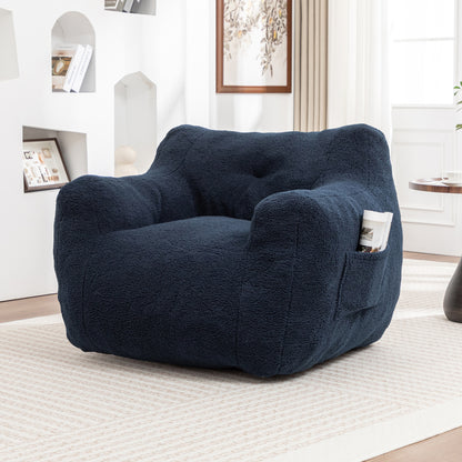 Bean Bag Chair, Bean Bag Sofa Chair with Armrests Stuffed High-Density Foam, Lazy Sofa Comfy Chairs BeanBag Chair for Adults in Living Room,Bedroom Reading image 11