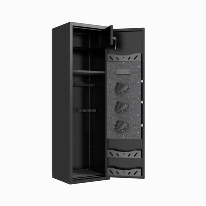 57" High Large Capacity Mechanical Gun Safe for Rifles & Handguns, Digital Password Lock, Built-In Independent Lock Box, Adjustable Shelves, Pre-Assembled No Assembly Required image 2