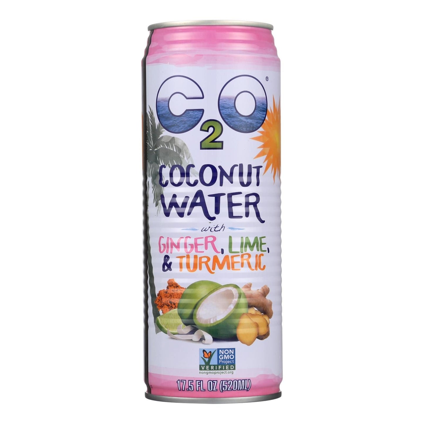 C2o - Pure Coconut Water - Ginger Lime And Tumeric - Case Of 12 - 17.5 Fl Oz. image 1