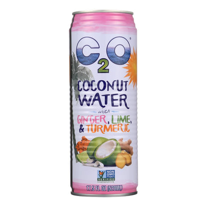 C2o - Pure Coconut Water - Ginger Lime And Tumeric - Case Of 12 - 17.5 Fl Oz. image 1