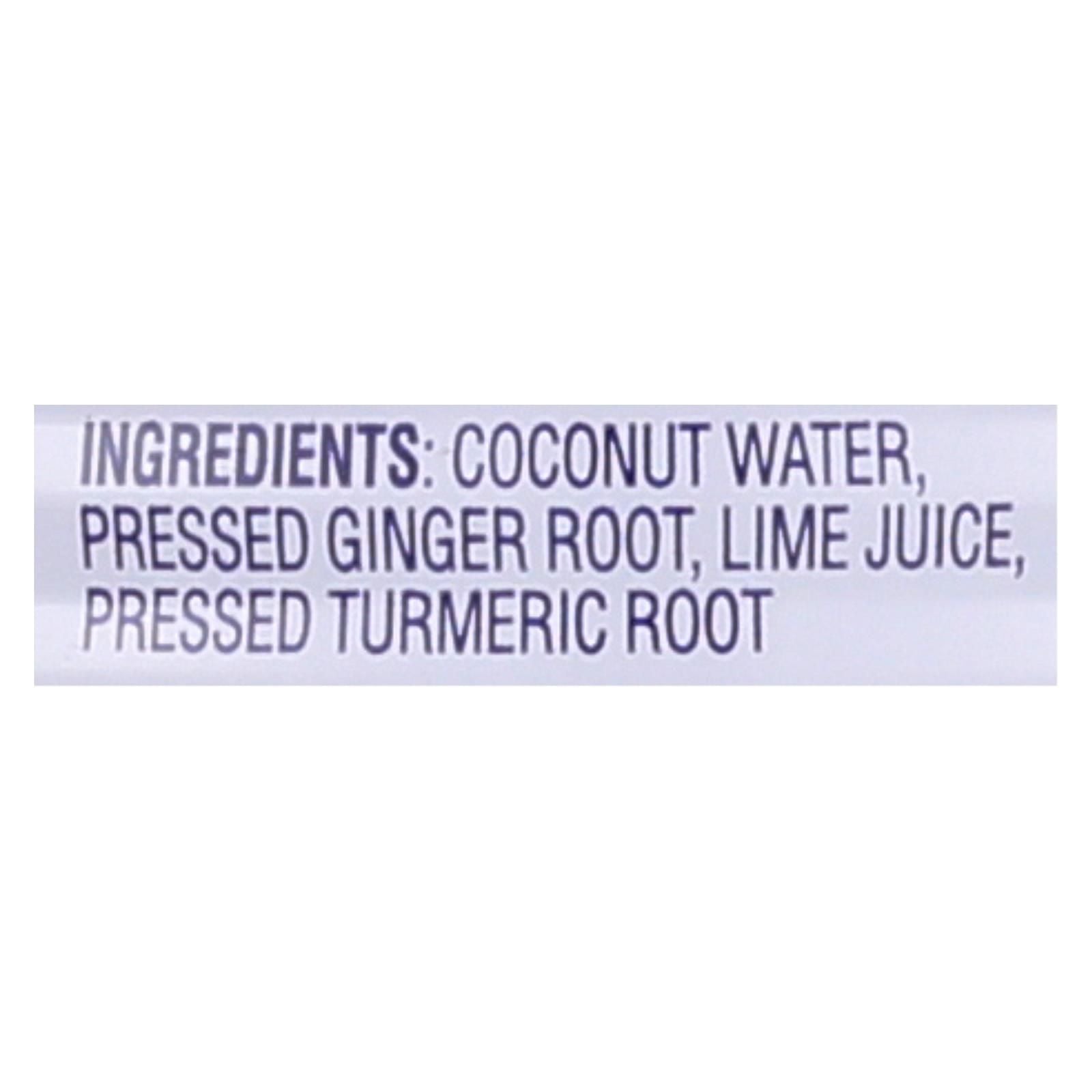 C2o - Pure Coconut Water - Ginger Lime And Tumeric - Case Of 12 - 17.5 Fl Oz. image 2