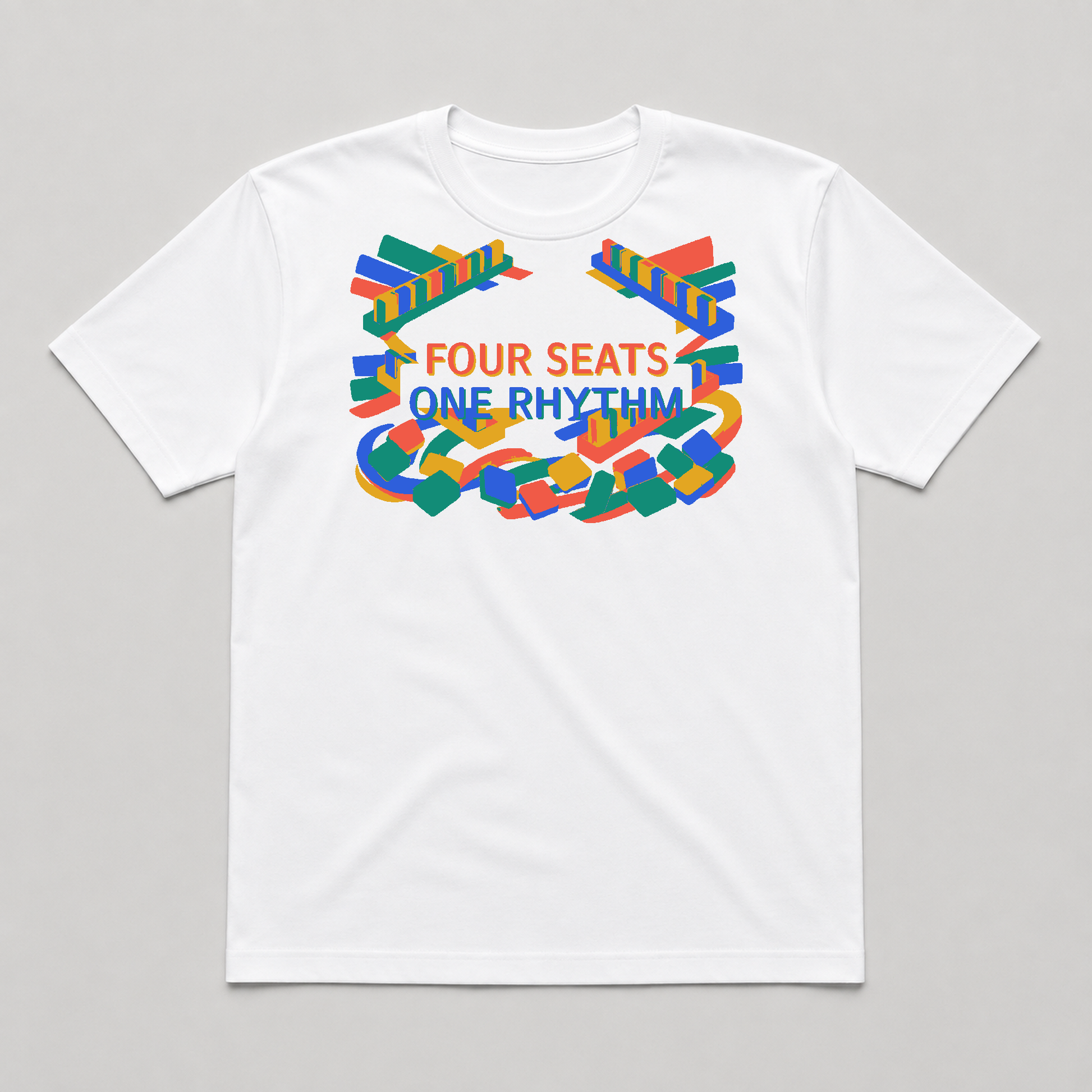 Four-Seat Tempo Mahjong Social Graphic T-Shirt - POD-20260811-150_white_front_mockup