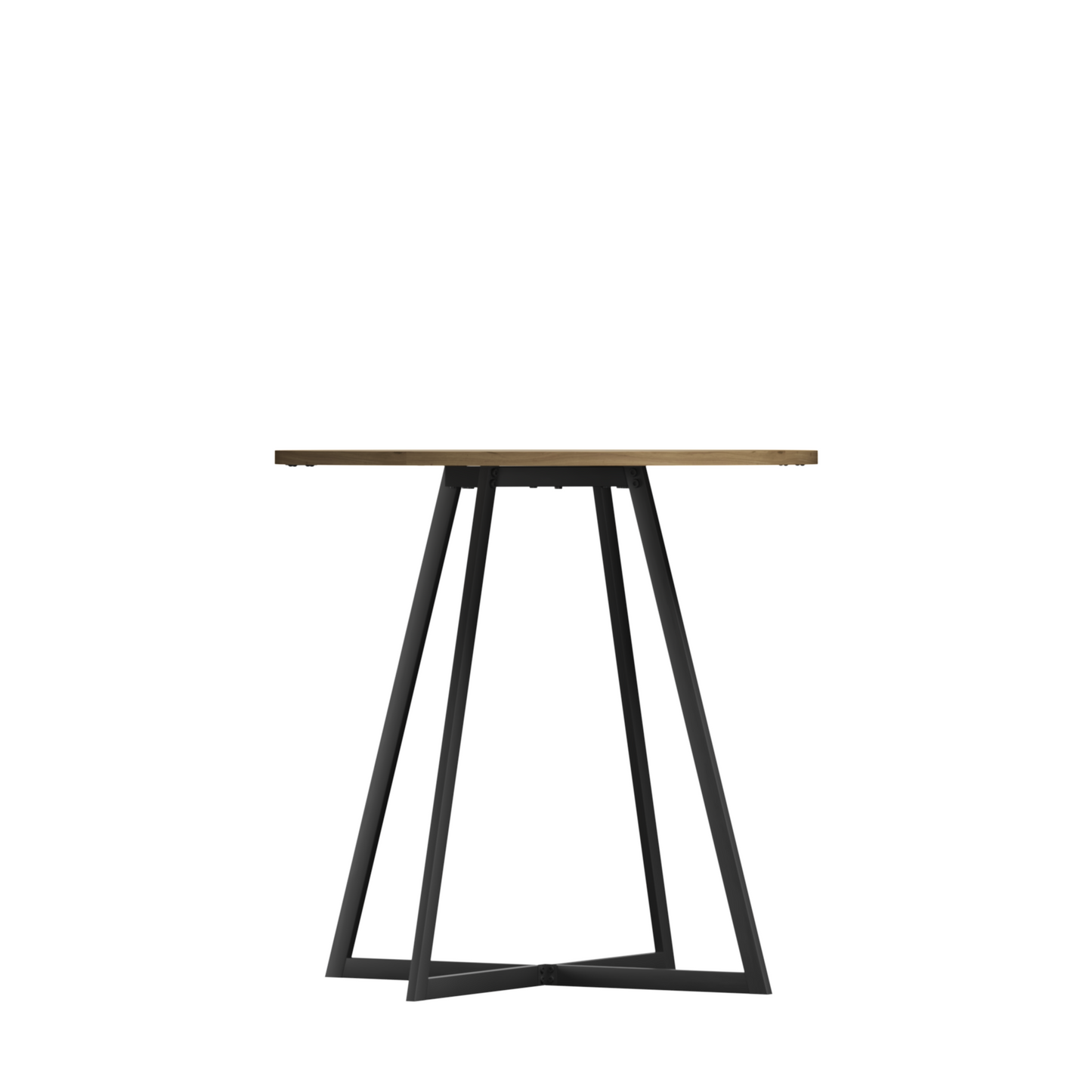 31.5 Inch Round Dining Table, Small Circle Kitchen Table with Metal Black Legs for 2-4 people,Modern Dining Room Table, Brown (only table) image 11
