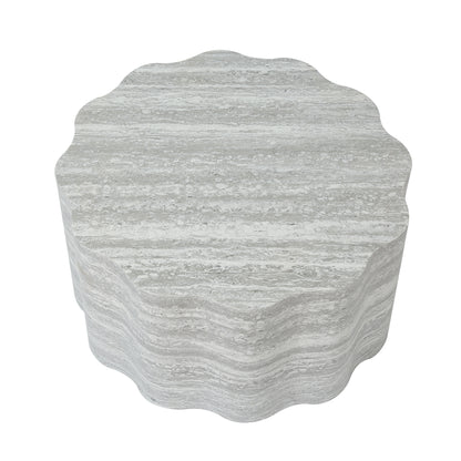 Set of 2 Round Coffee Tables for Living Room, Faux Mars Pattern Modern Minimalist Side Tables Accent End Table End Table for Apartment, Office image 8