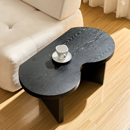 Modern Butterfly MDF Coffee Table, Used In Living Rooms, Bedrooms, Offices, With A Butterfly Shaped Appearance, Black image 12