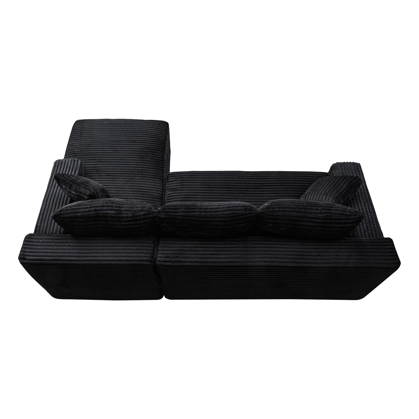 106.3" Cloud Modular Sectional Sofa Couch with L-Shape Chaise,Modern Minimalist Upholstered Couches for Living Room Bedroom,Deep Seat Corner Couch,No Assembly Required image 11