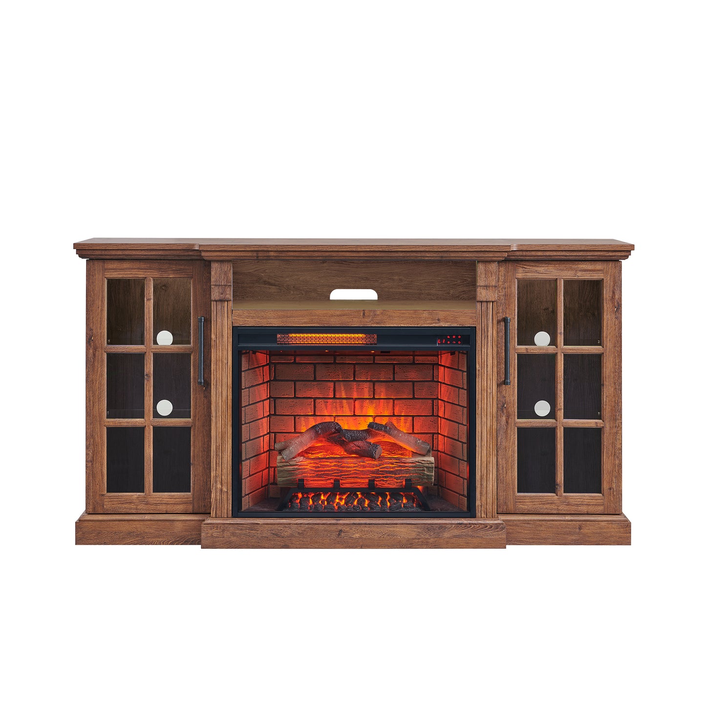 65" Fireplace TV Stand for TVs up to 75",with 28" Electric Fireplace and LED Light image 9