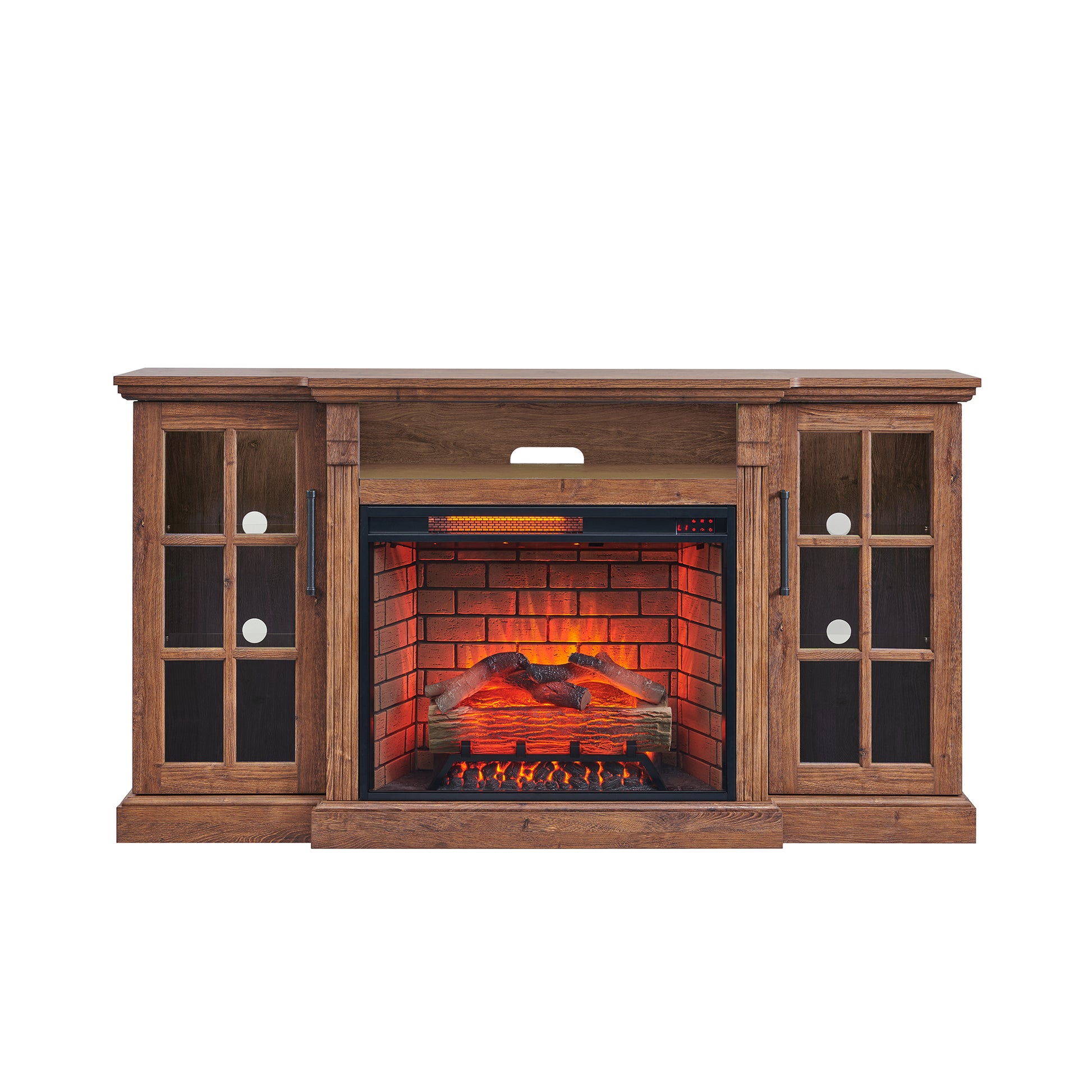 65" Fireplace TV Stand for TVs up to 75",with 28" Electric Fireplace and LED Light image 9