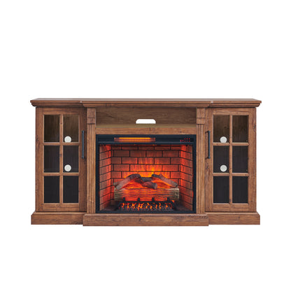 65" Fireplace TV Stand for TVs up to 75",with 28" Electric Fireplace and LED Light image 9
