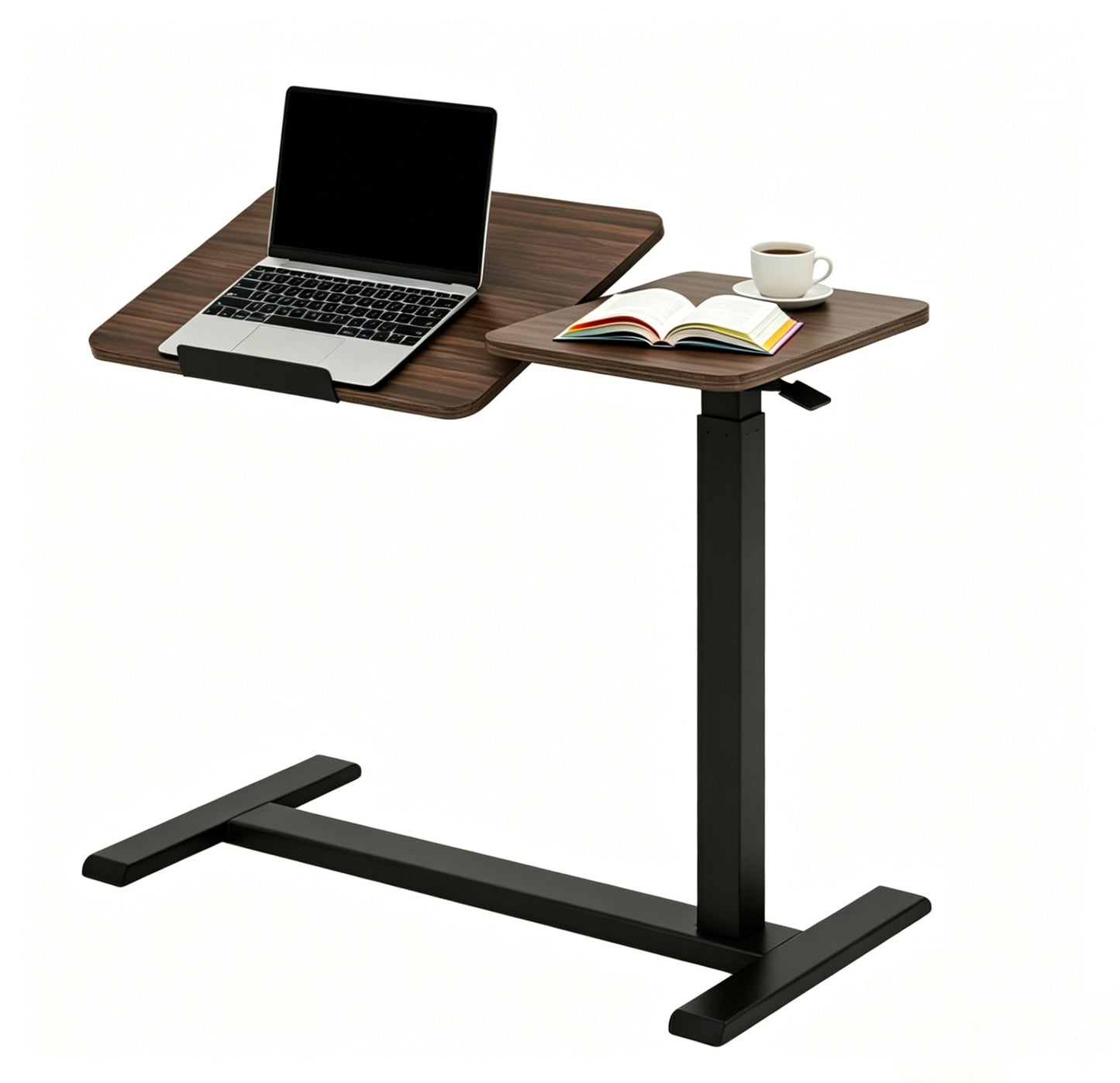 Mobile Adiustable Standing Desk, Walnut Color image 7